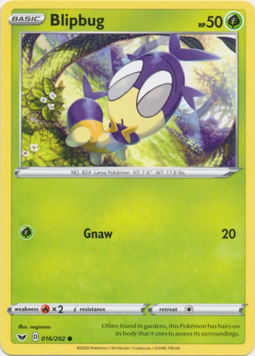 Blipbug - 016/202 - Common (Near Mint) Sword & Shield Base Set - Grass Pokémon