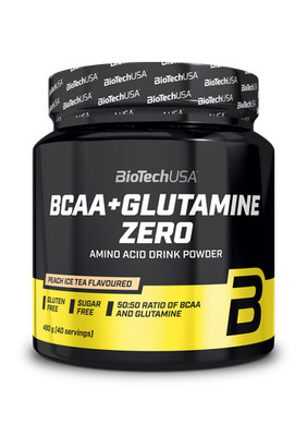 BioTech BCAA + Glutamin Zero 480 g Peach Ice Tea