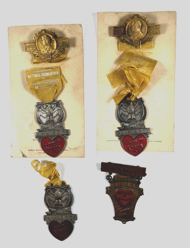 4 GAR Naval Assoc. of civil war veterans commemorative medals 1916 Kansas City.