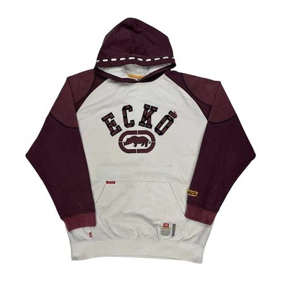 Rhino Logo Ecko Unltd Graphic Hoodie - 2XL Burgundy Cotton Blend