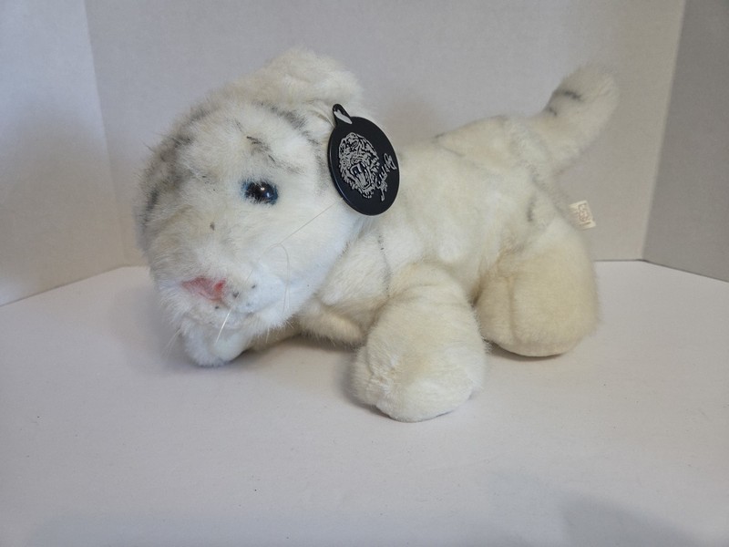 1989 Siegfried & Roy White Bengal Tiger 12” Plush Toy Mirage Casino Collectible
