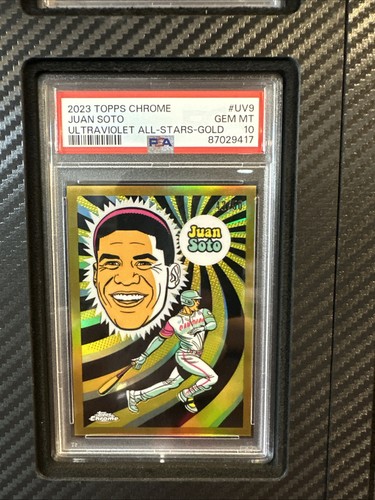 2023 Topps Chrome Ultraviolet All-Star Juan Soto #UV-9 Gold Refractor /50 PSA 10