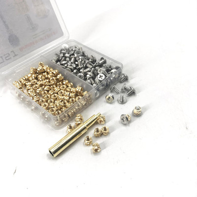 200Pcs Threaded Inserts Bolt Set 100pcs M3x4x5 Heat Set Insert Brass Nut with...