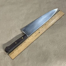 DEXTER STAIN-FREE HIGH CARBON 48-10" CONNOISSEUR CHEFS KNIFE  10” BLADE Used