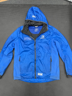 Helly Hansen Jacket Mens Small Blue Mammoth RECCO Hooded Insulated Ski Coat