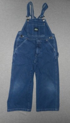 Key Overalls Denim Bib 100% Cotton Adjustable Blue Classic Zipper Fly Kids 5