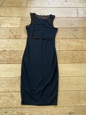 Derek Heart Couture Black Fishnet Detail Evening Dress Size Large