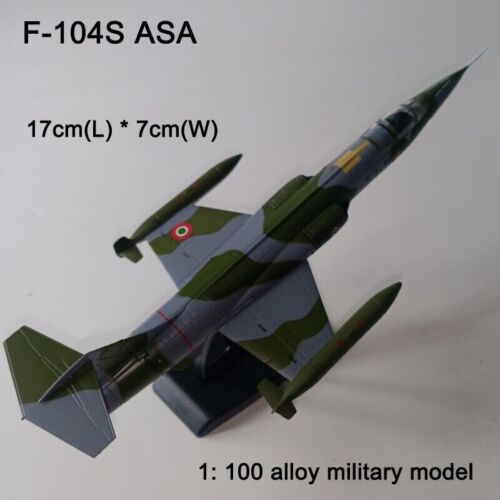 1:100 Lockheed F-104S ASA StarFighter Aircraft Model Diecast Military Collection - Picture 2 of 12