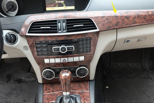 For Benz C-Class 2010-2014 Agate Wood Grain Center Console Instrument Stirp Trim - Picture 6 of 10