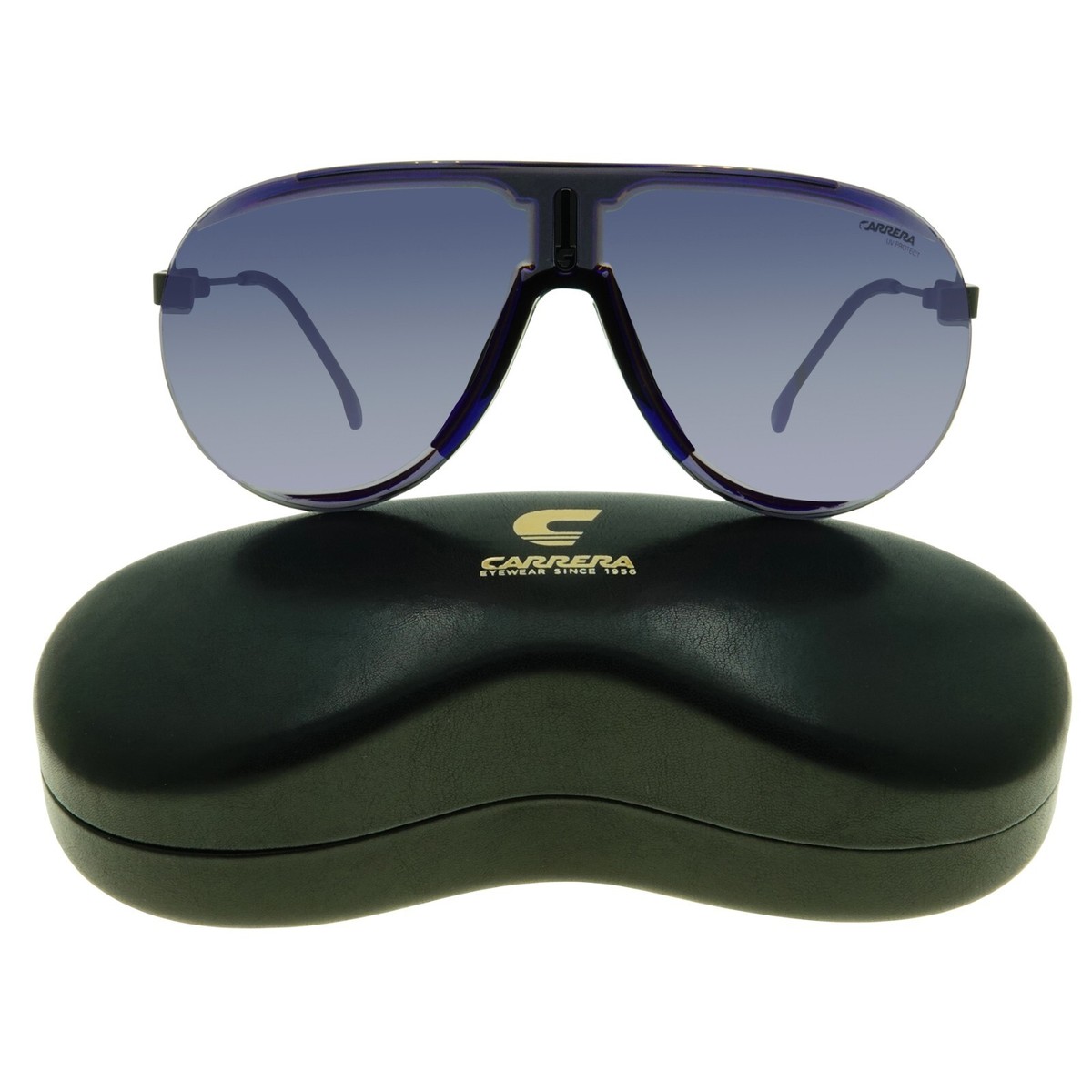 Carrera SUPERCHAMPION D51 XT Sunglasses Matte Black/Blue Mirror