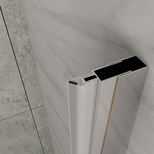 ELEGANT Pivot Frameless Tempered Glass Shower Door 26''W x 72"H Chrome Finish - Picture 7 of 10