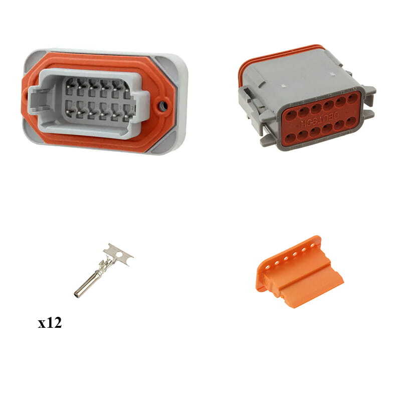 Kit connettori DT15 series femmina 12 vie PCB