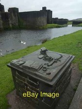 Photo 6x4 Tactile model of Caerphilly Castle Caerphilly/Caerffil  c2021