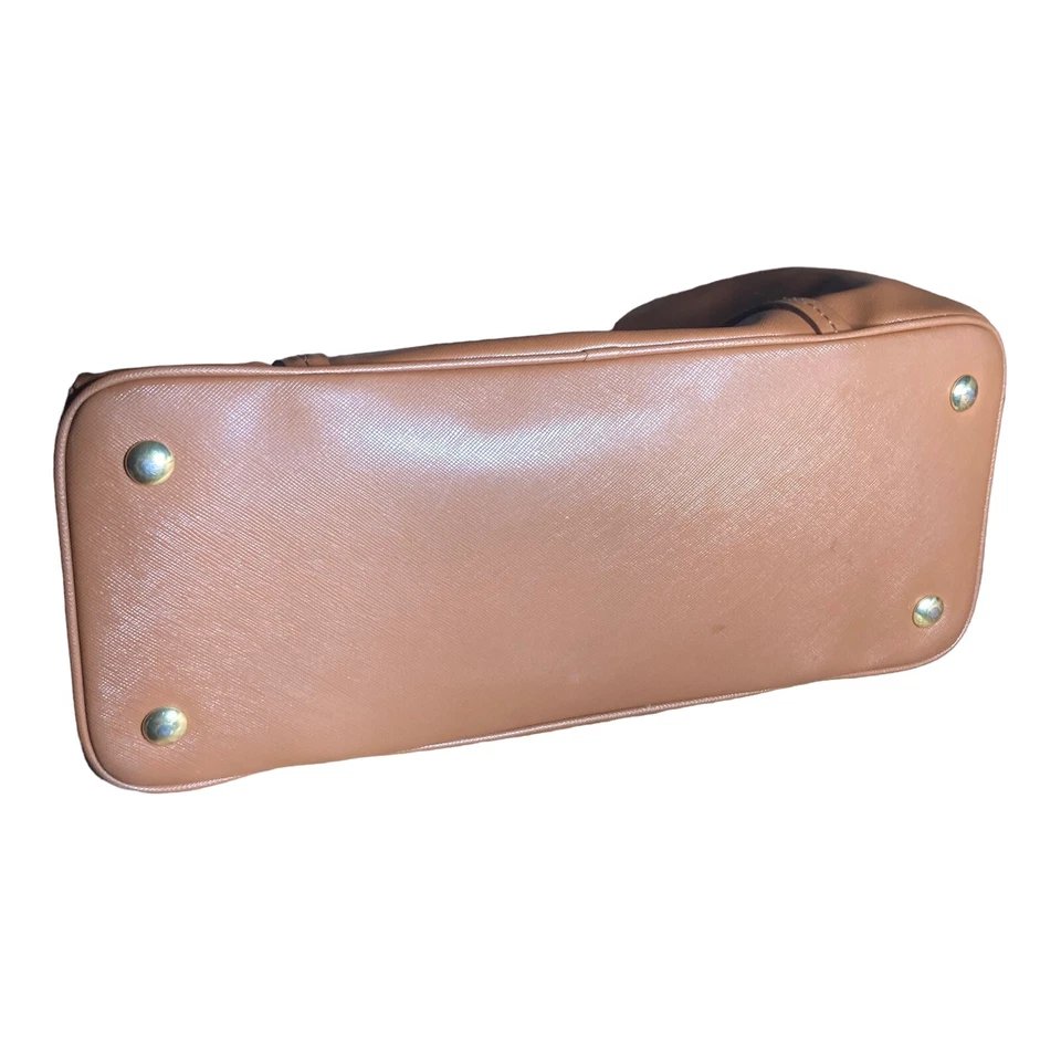 Сумка Coach кожаная сафьяновая коричневая сумка ручная кладь тренер бирка кольцо для ключей - Изображение 2 из 4