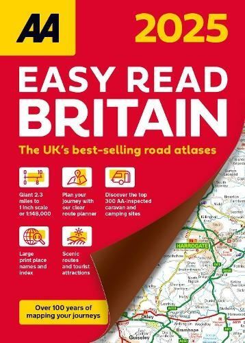 AA Easy Read Atlas Britain 2025 by N.A. Paperback