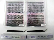 Al'iver Individual Cluster Lashes 9-16mm, 560pc total