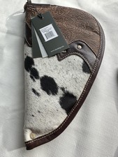 Housse/porte pistolet ou pochette pistolet en cuir Myra neuve avec étiquette cheveux sur peau