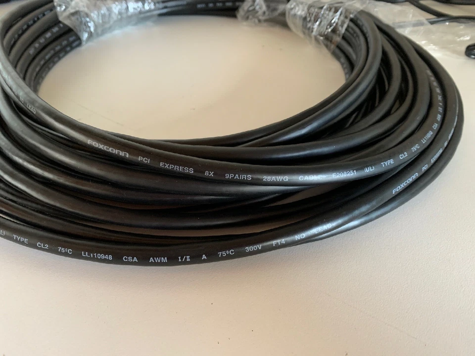 FOXCONN CABLES E208251 X8 9PAIRS 75C 300V AWM 28AWG LL110948 CSA FT4 NO LEAD - Image 4 of 4