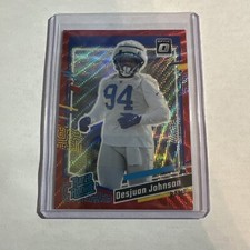 2023 Donruss Red Green Optic Rated Rookie #356 Desjuan Johnson Los Angeles Rams