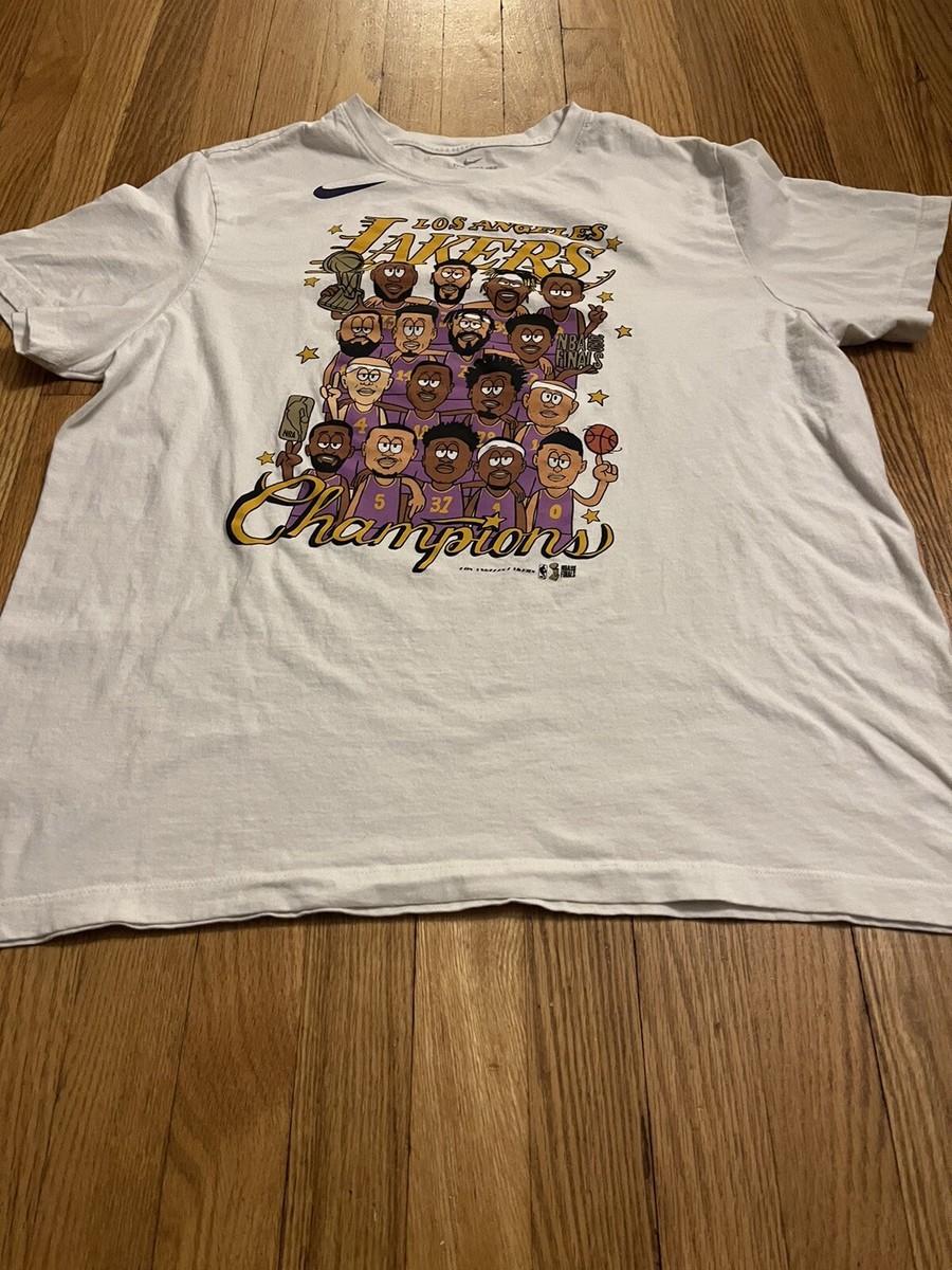 Los Angeles Lakers Caricature 2020 NBA Finals Champions Nike