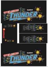 KIT COMPLETO DECALS CABINET FLIPPER PINBALL OPERATION THUNDER GOTTLIEB