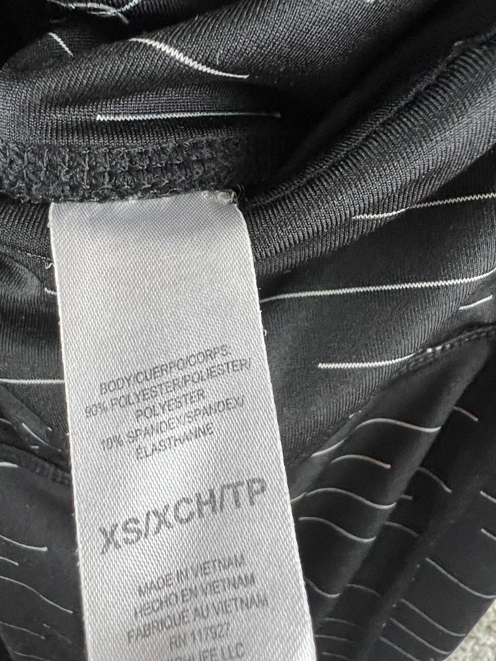 Gaiam Black|White Striped Long Leggings Athletic Wear Activewear Women's Size XS - Image 3 of 4