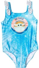 STAR WARS THE MANDALORIAN THE CHILD Toddler Girl Swimsuit 2T UPF 50 NWT Disney