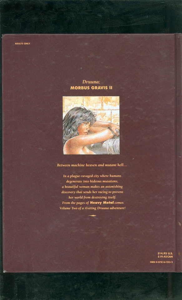 Morbus Gravis II Druuna Vol 2 Heavy Metal 1993 Hardcover Serpieri Good Girl Art - Image 2 of 2