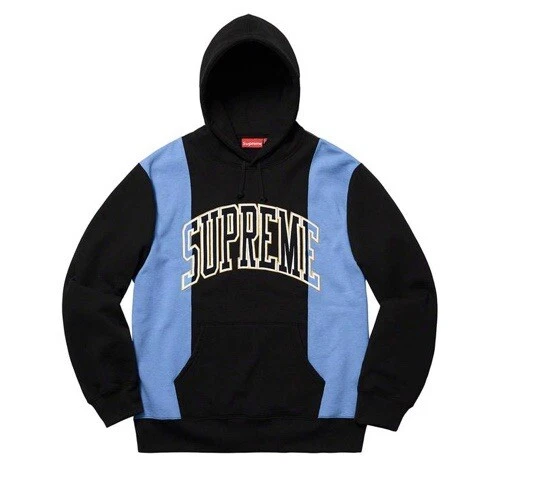 Sweat à capuche Supreme Panneled Arc noir taille M neuf Deadstock Dead stock DS