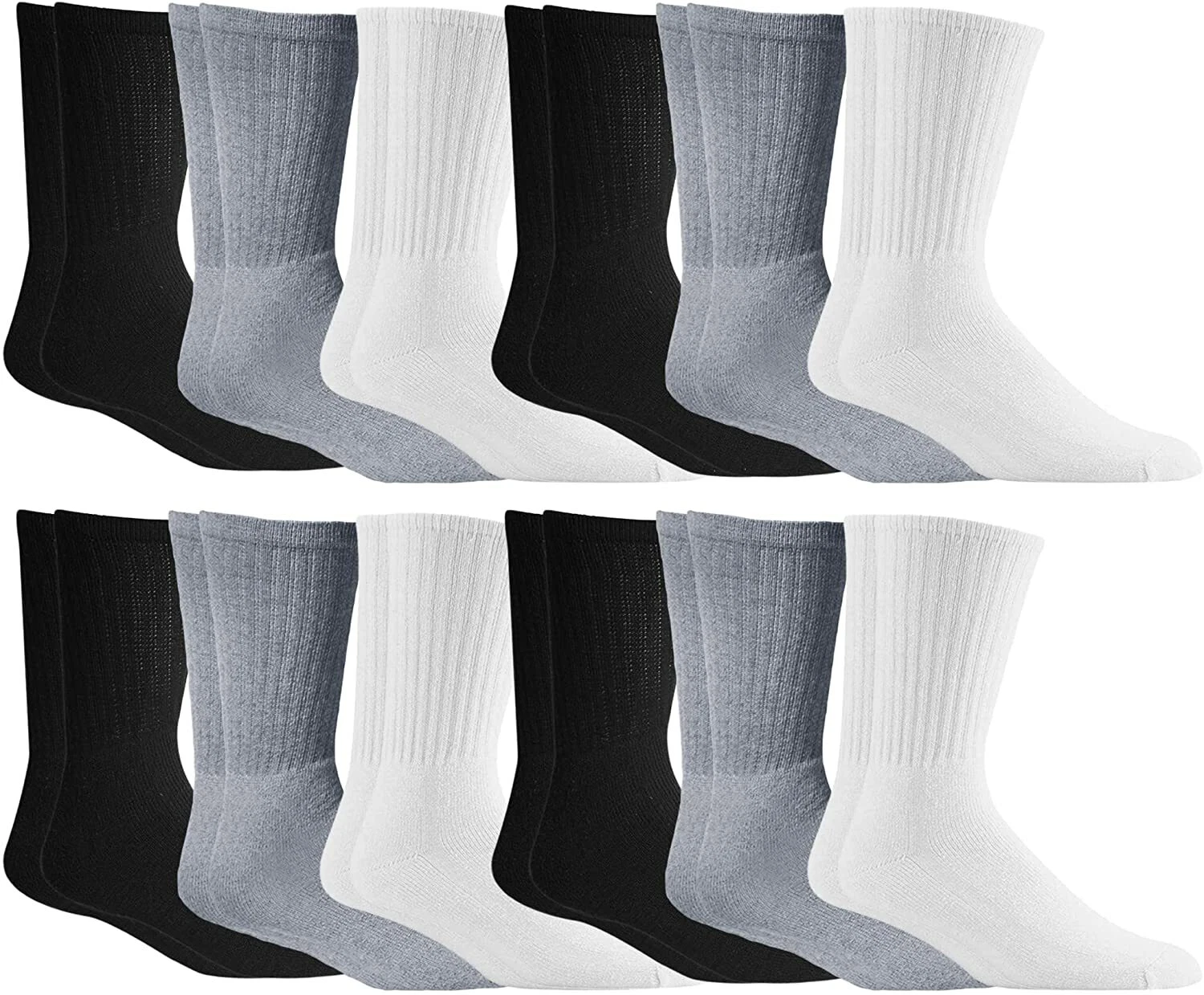 Yacht & Smith Mens Wholesale Bulk Cotton Socks, Athletic Sport Socks Size(10-13)