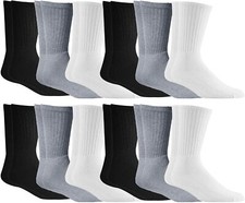 Yacht  Smith Mens Wholesale Bulk Cotton Socks, Athletic Sport Socks Size 10-13 