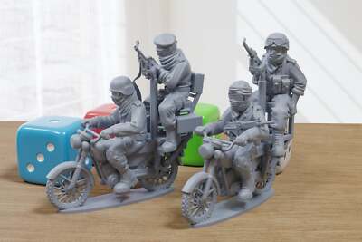Modern African Motorbikes - 3D Printed Miniatures for Tabletop Wargames - 28mm /