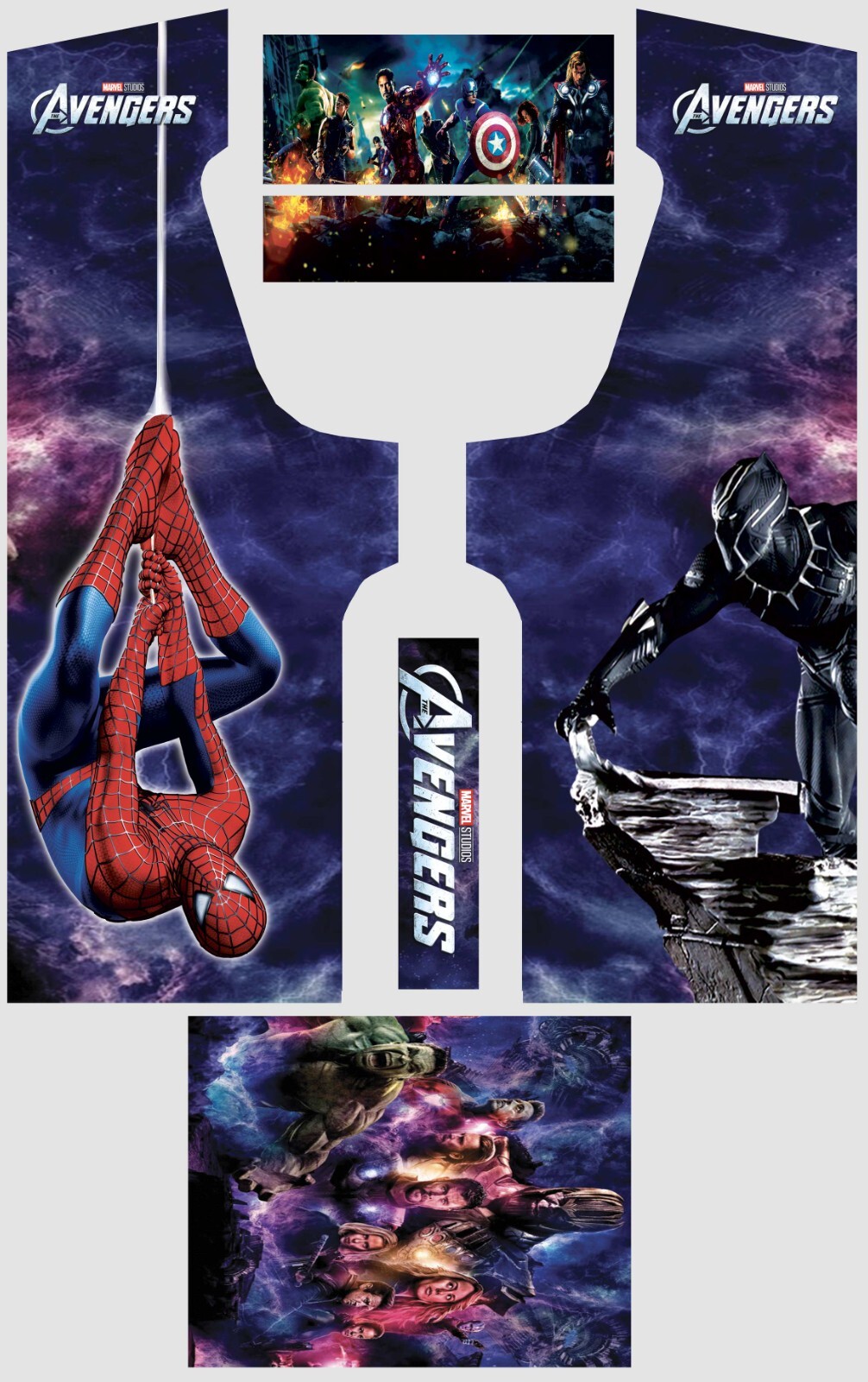 Stickers Avengers Modèle 3 pour relooker une borne d'arcade abîmée