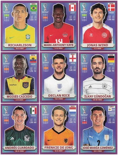 Panini World Cup Qatar 2022 Purple Parallel Stickers - Choose Sticker -