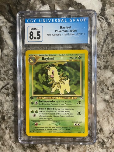 Bayleef (1st Edition) graded CGC 8.5 for sale on eBay