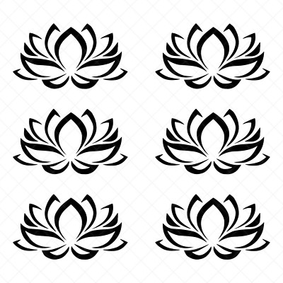 Set of 6 - LOTUS Vinyl Decals | LOTUS Symbol Stickers