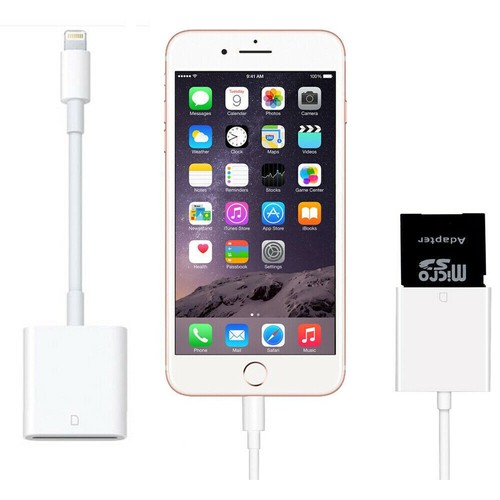 SD Card Adapter Camera Reader for iPad iPhone 6 6S 7 8 X Xs 11 12 13 Pro Max UK - Picture 2 of 15