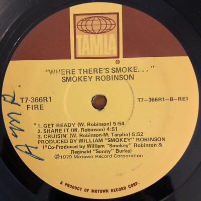 Smokey Robinson - Where There's Smoke (T7-366R1) Vinyl LP