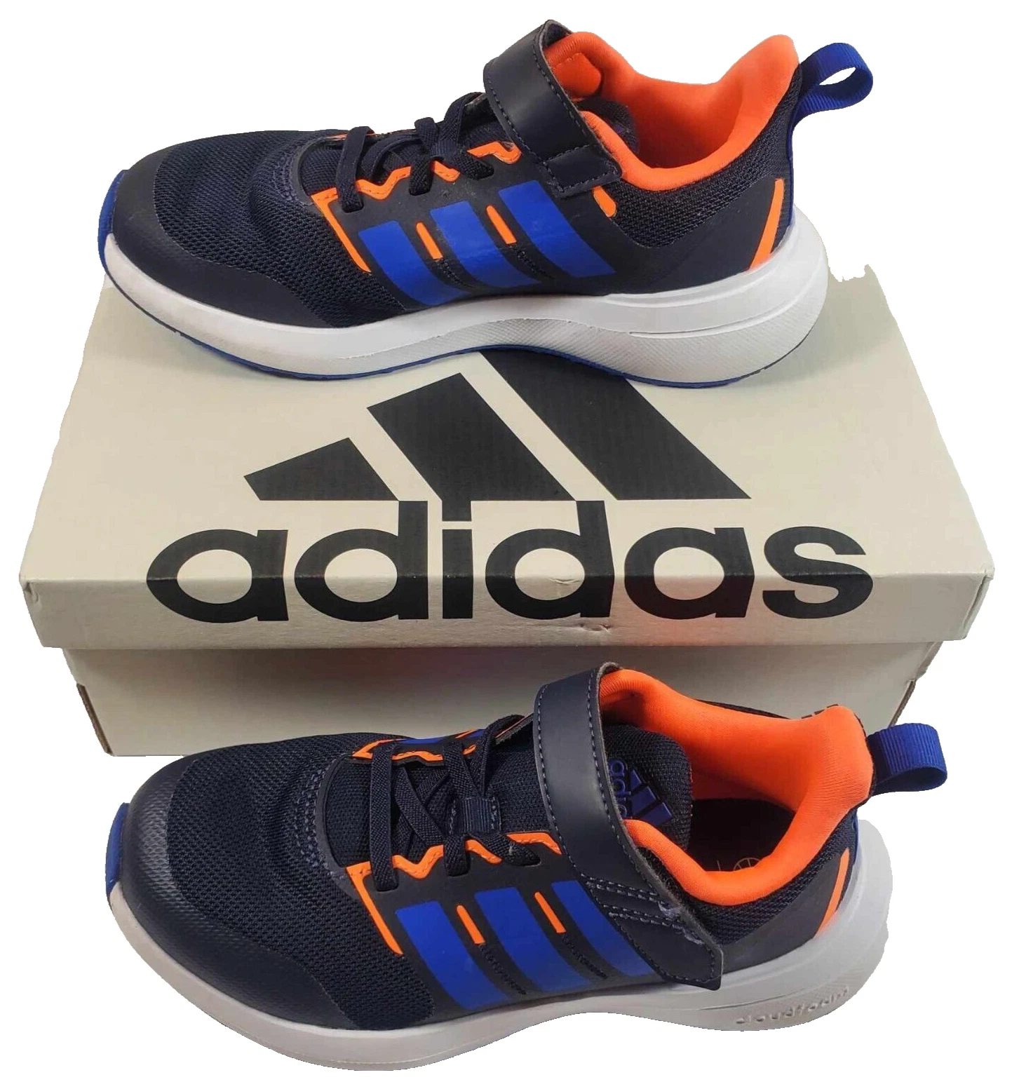 Scarpe Adidas bambino Fortarun 2.0 Cloudfoam pizzo elastico taglia 1 US