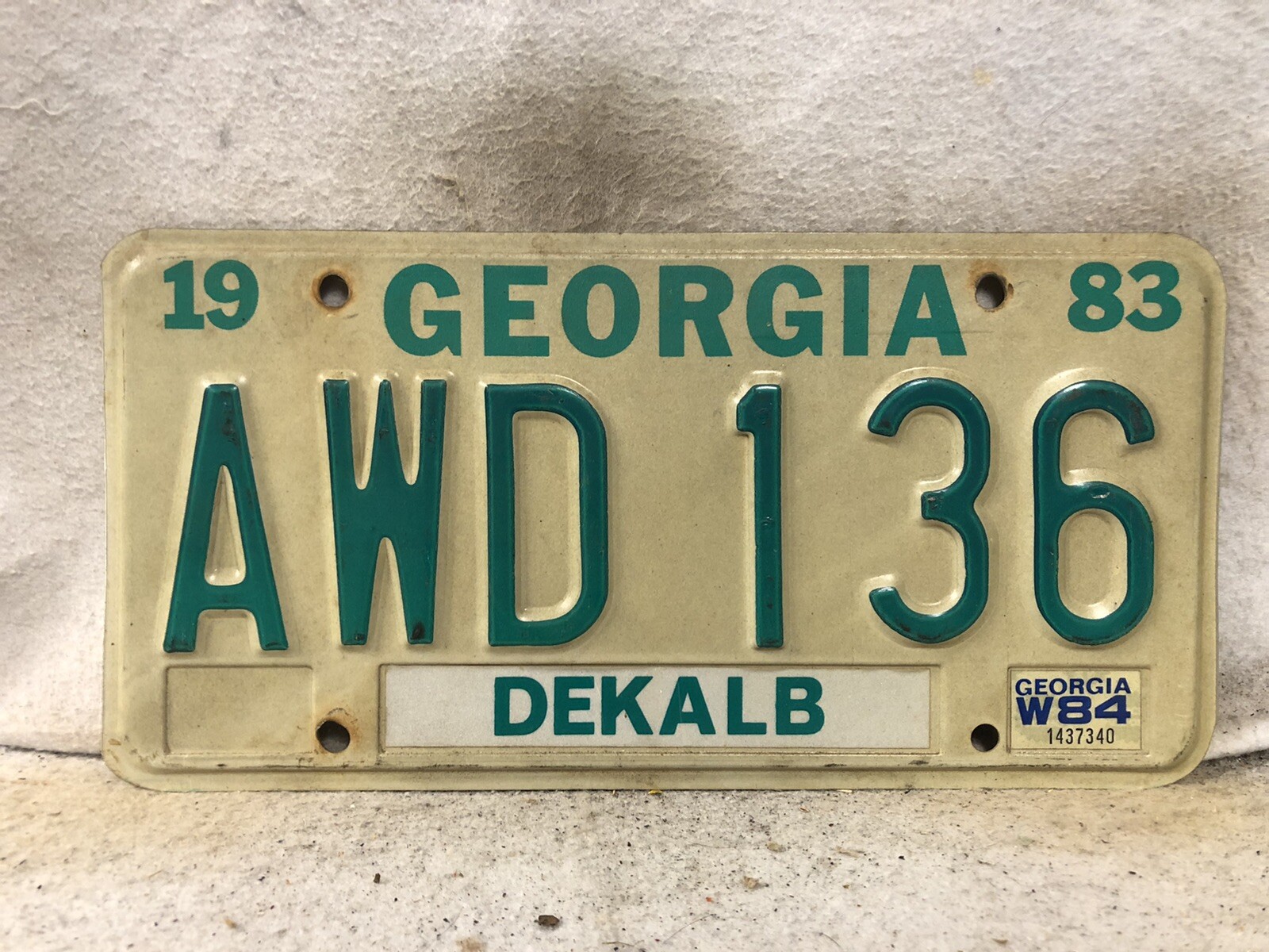 Vintage 1983 License Plate DeKalb County eBay