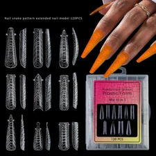120pcs Dual Forms Nail Gel Quick Building Mold Tips Nail Extension Tool↔