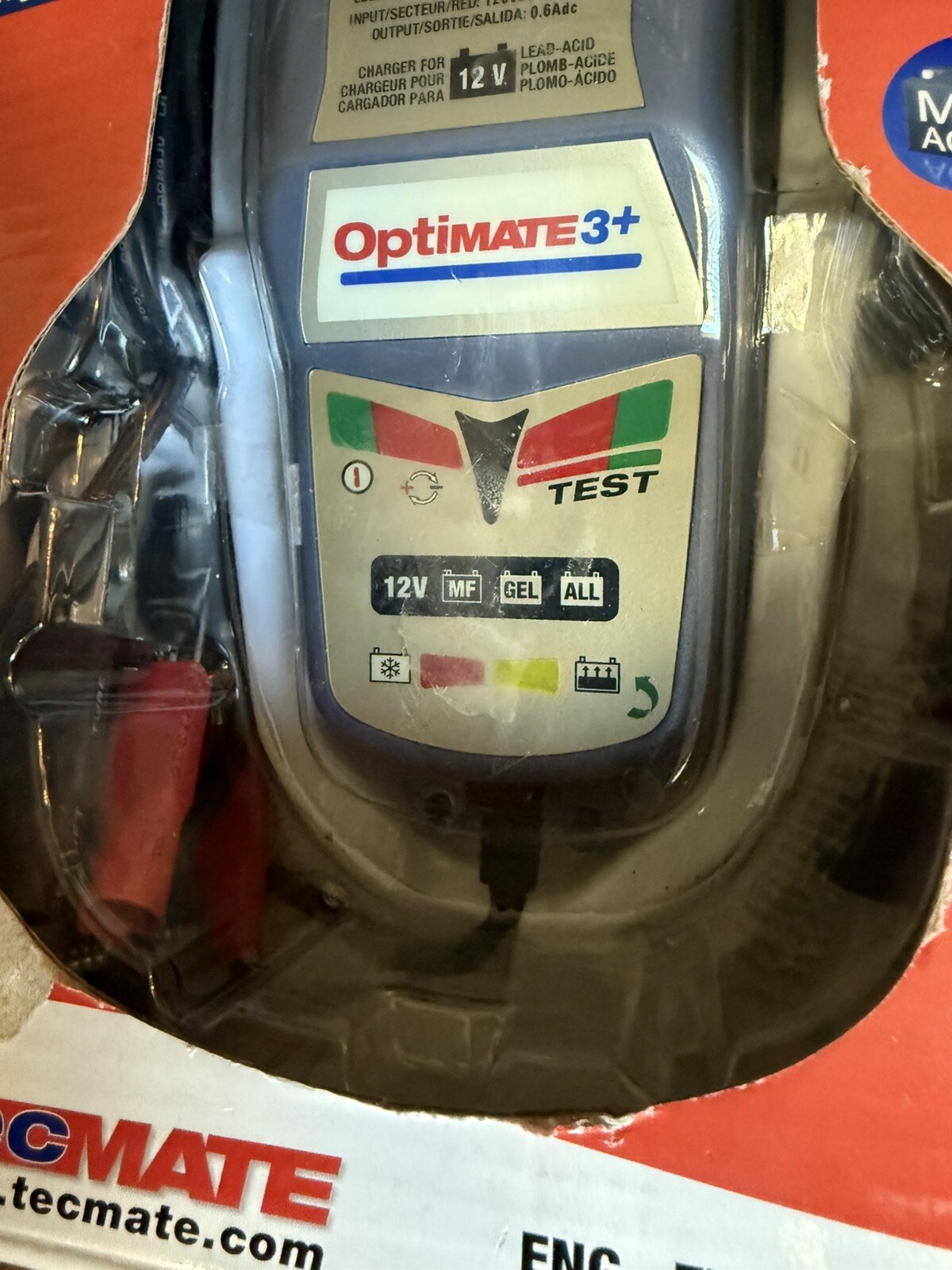Tecmate Optimate 3, 12V 0.6A Battery Saving Charger & Tester