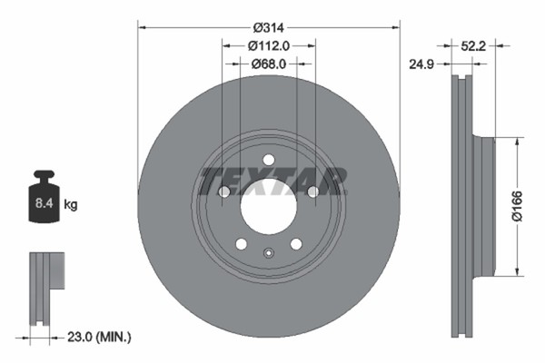 Bremsscheibe Audi P. A4/A5 1.4-3.2 07--image