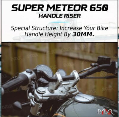 HANDLE BAR RISER SILVER FIT FOR ROYAL ENFIELD SUPER METEOR 650
