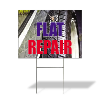 Flat Repair #3 Outdoor Lawn Decoration Corrugated Plastic Yard Sign