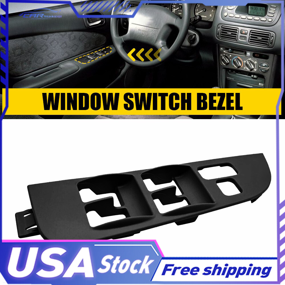 For Corolla Toyota 98-02 Master Power Window Trim Switch Bezel Black Driver Side