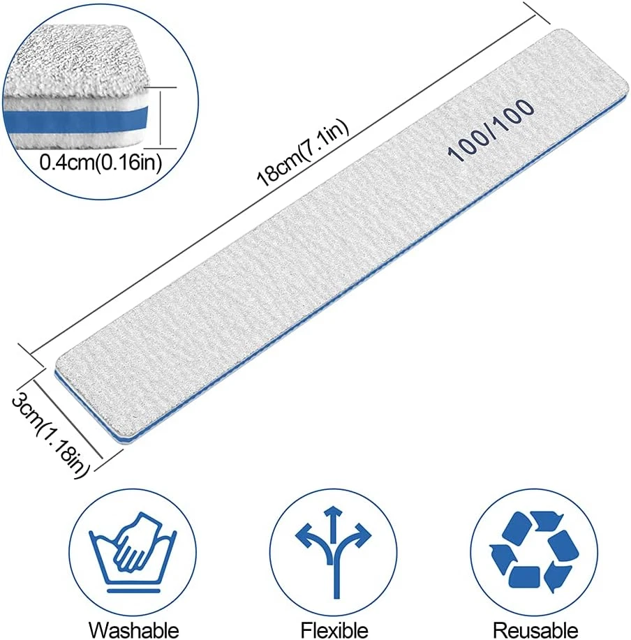 Limas De Unas-lima De Unas Para Unas Acrilicas De Grano 100/100, 12 Pçs Limas... - Imagem 2 de 4