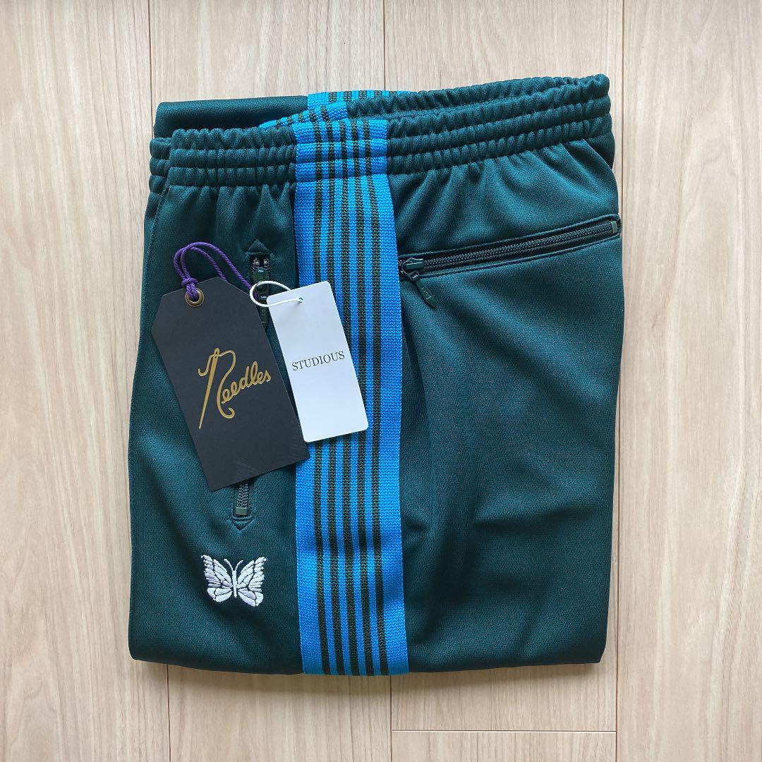 Needls パンツ NEEDLES Track Pants Straight Sax Blue/Wine lines Size-S New