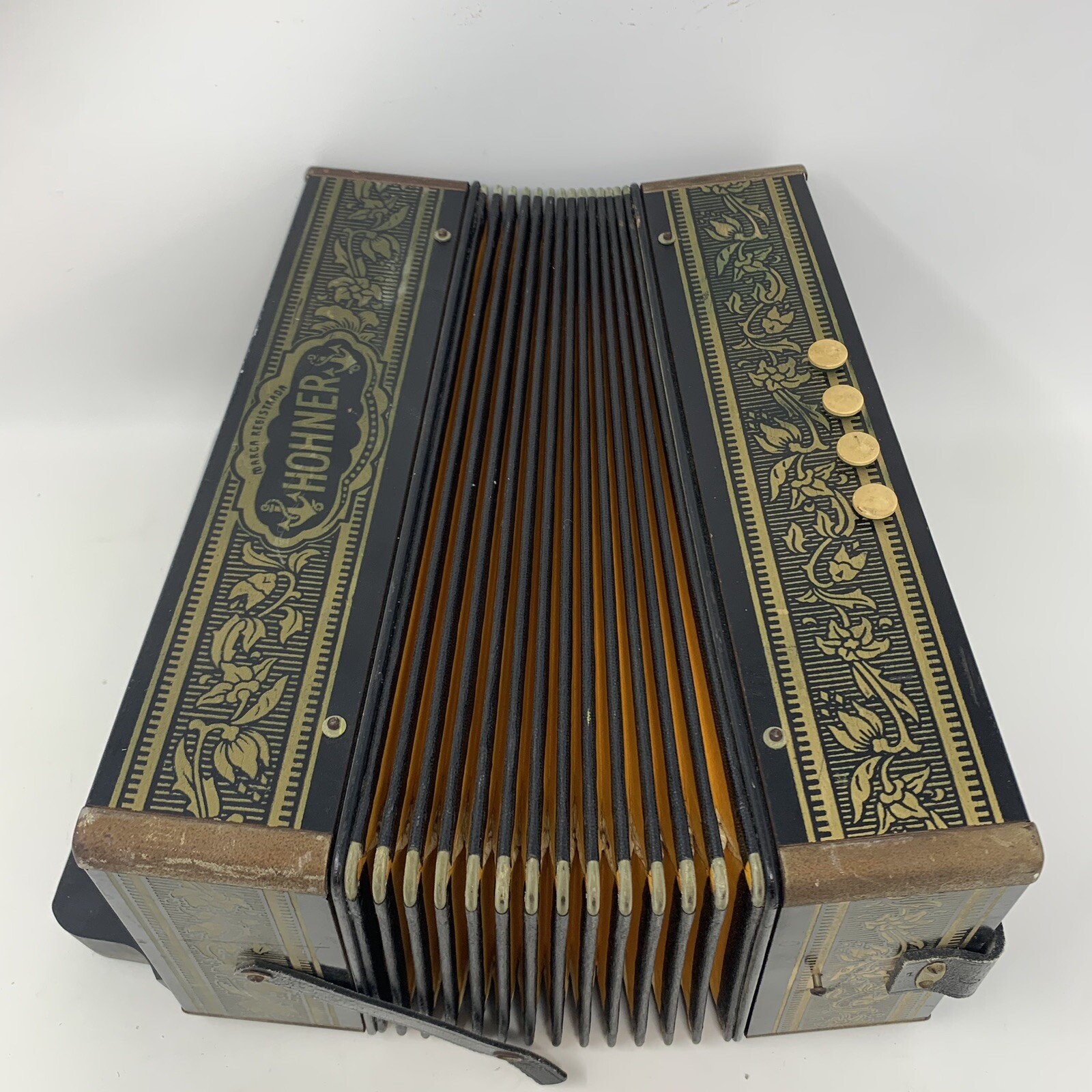 Vintage Hohner Marca Registrada Accordion 10 Button Single Row Made In