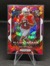 2021 Prizm Draft Picks All-American Red Ice Justin Fields Rookie RC #192